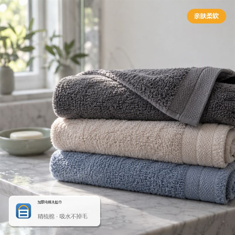 加厚纯棉洗脸巾