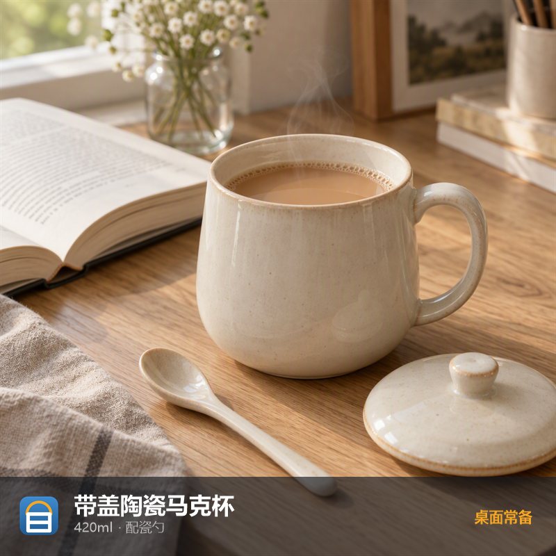 带盖陶瓷马克杯（420ml）